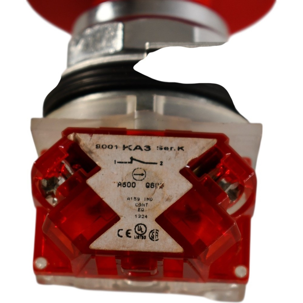 Square D 9001KA3 Red Pushbutton Switch Emergency Stop 2-1/8''