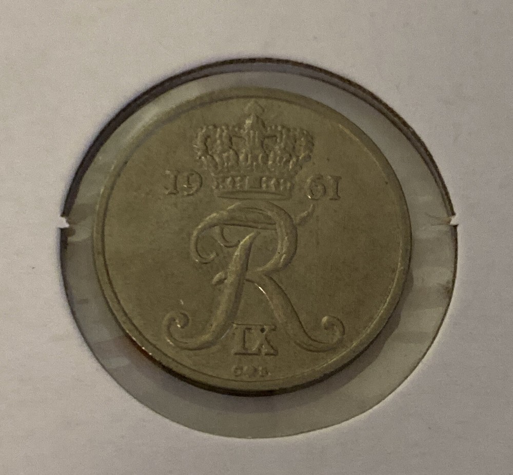 1961 Denmark 10 Ore Coin B16