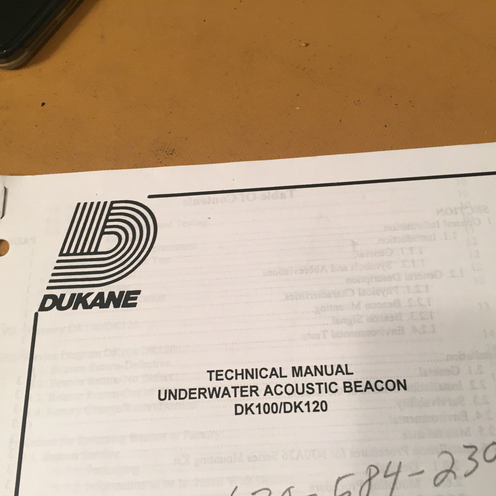 Dukane DK100 & DK120 Beacon Technical Manual