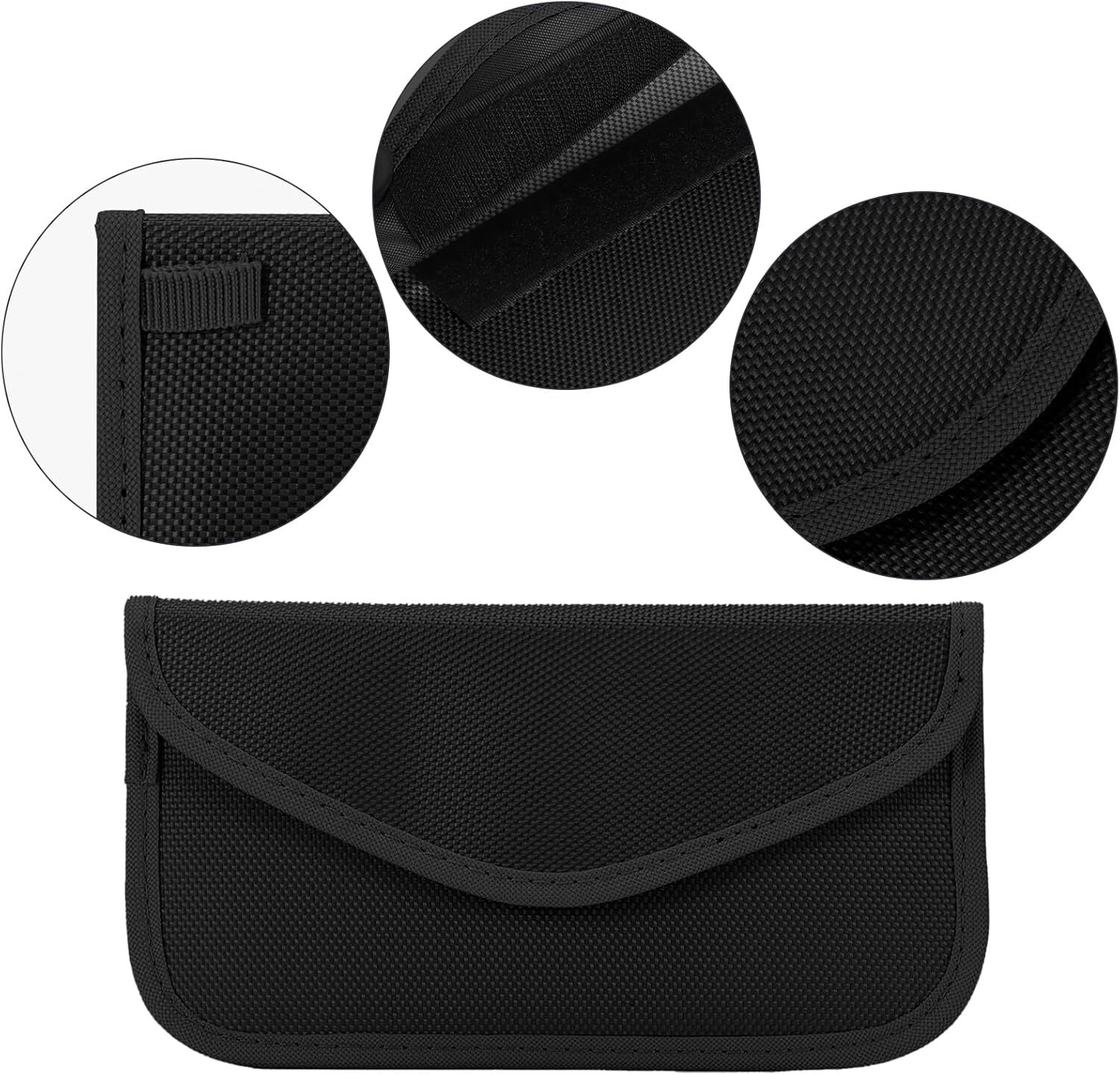 2 Pack Faraday Bag Cell Phone Wallet Blocker Radiation Signal Shielding Case