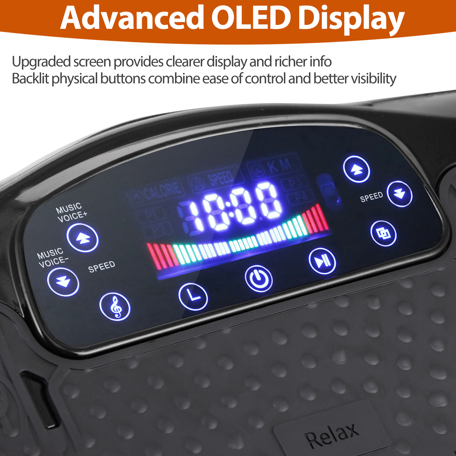 Vibration Platform Lymphatic Drainage Machine for Weight Loss Workout Black