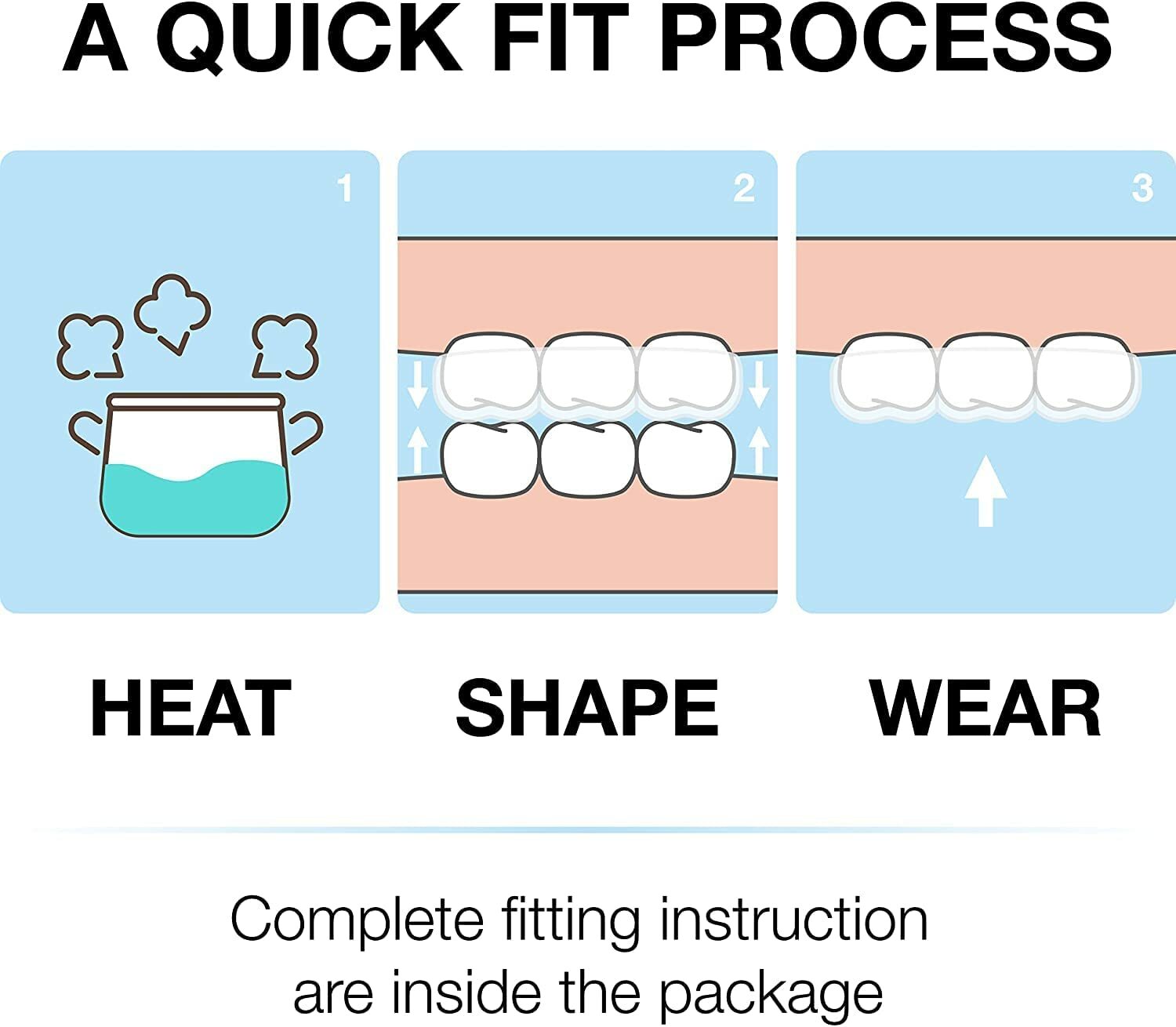 Gratulor - Custom-Fit Dental Night Mouth Guard for Teeth Grinding Clenching Br