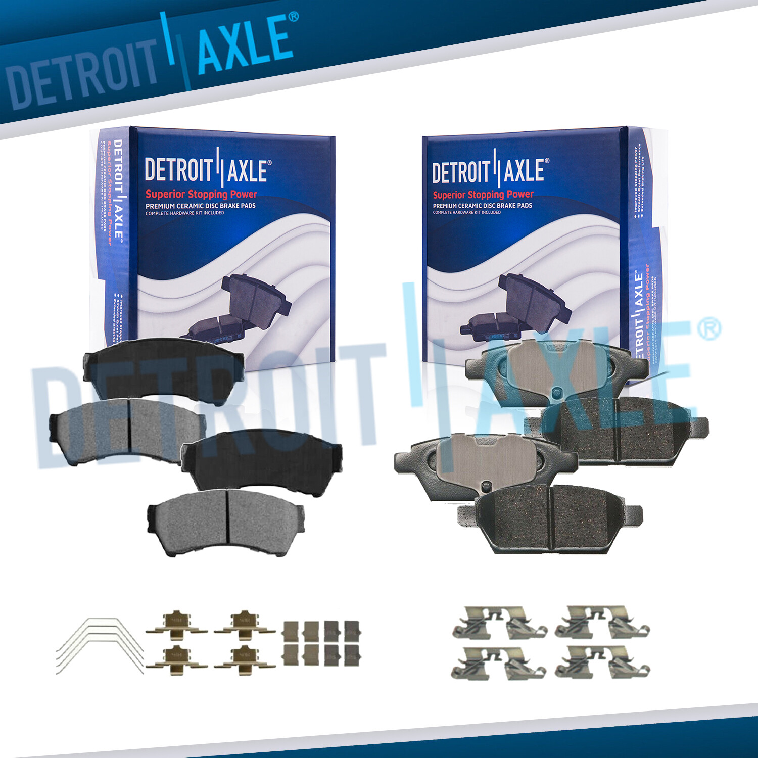 Front & Rear Ceramic Brake Pads Ford Fusion Lincoln MKZ Mazda 6 Milan Brakes Kit