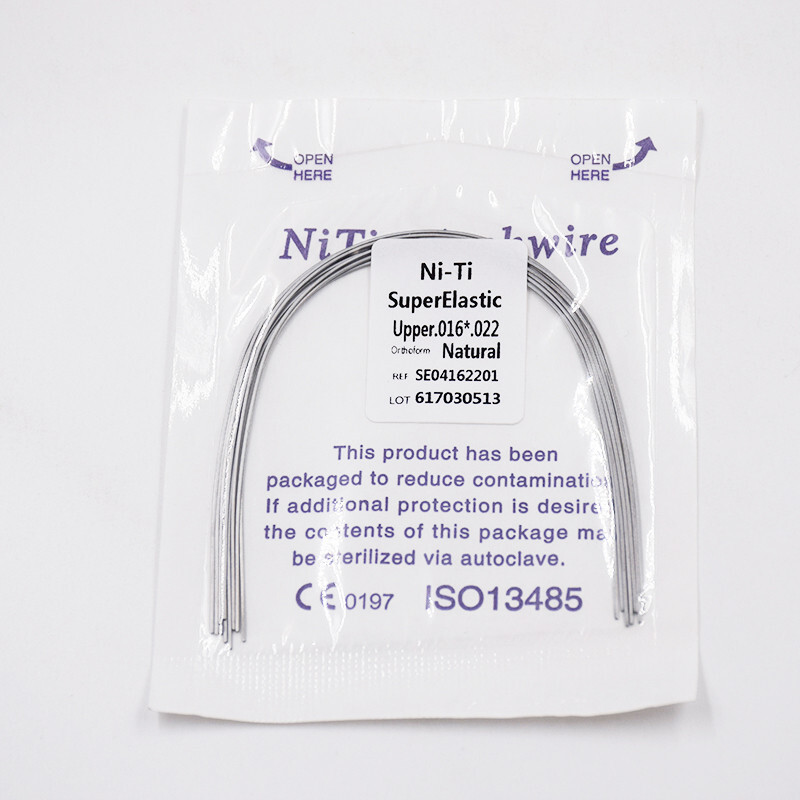 Dental Orthodontic Super Elastic Niti Rectangular Arch Wires Ovoid/Natural