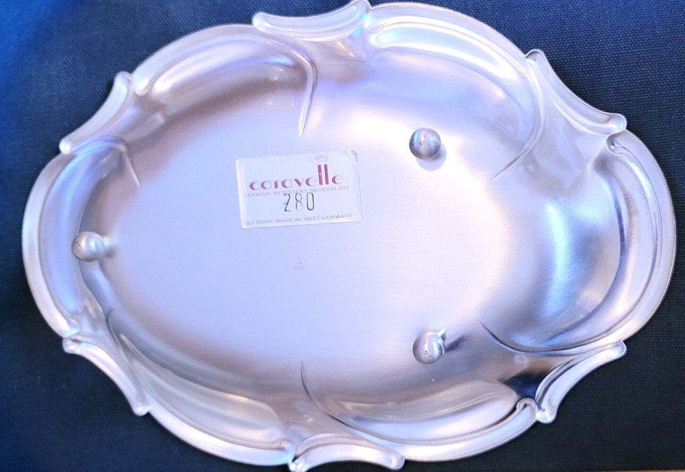 Caravelle Siverplate 8" Footed Dish Hoka West Germany #280