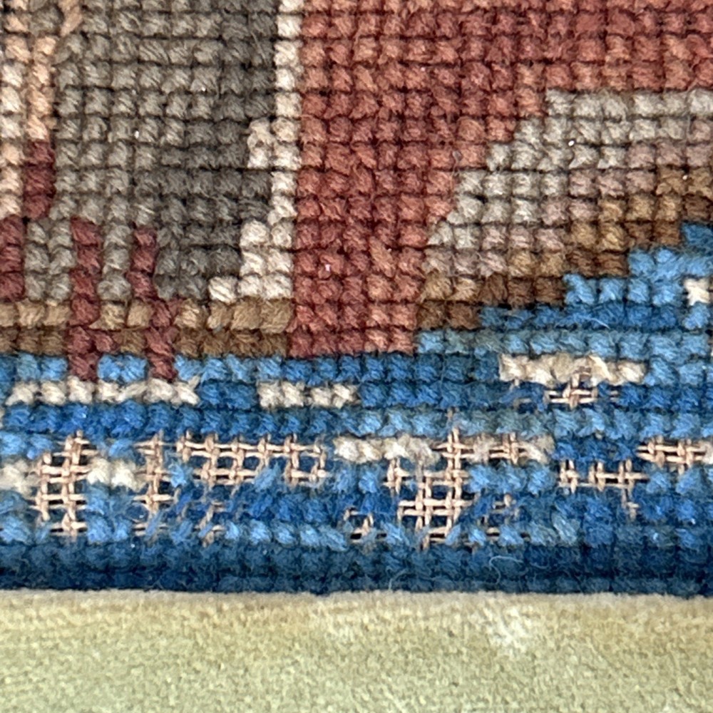 Vintage Framed Needlepoint Castle