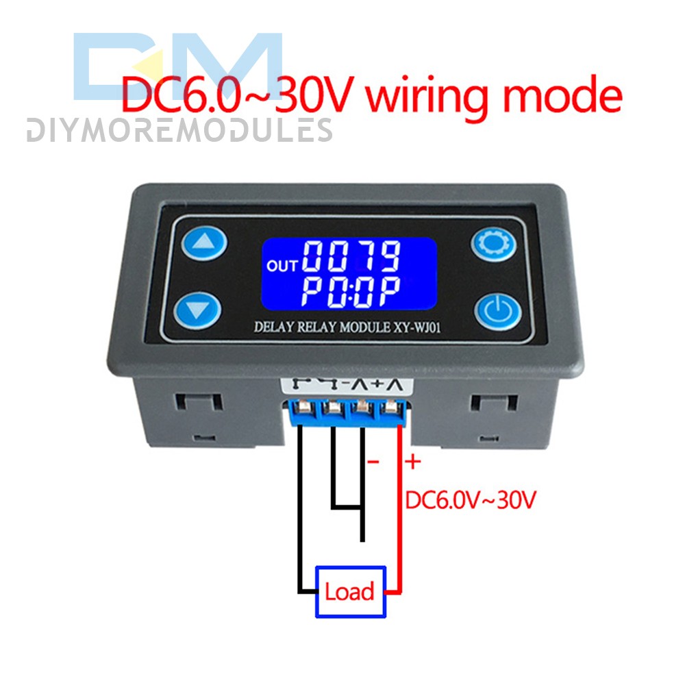 WJ01 Digital LCD Display Cycle Timing Circuit Switch 1CH Delay Relay Module
