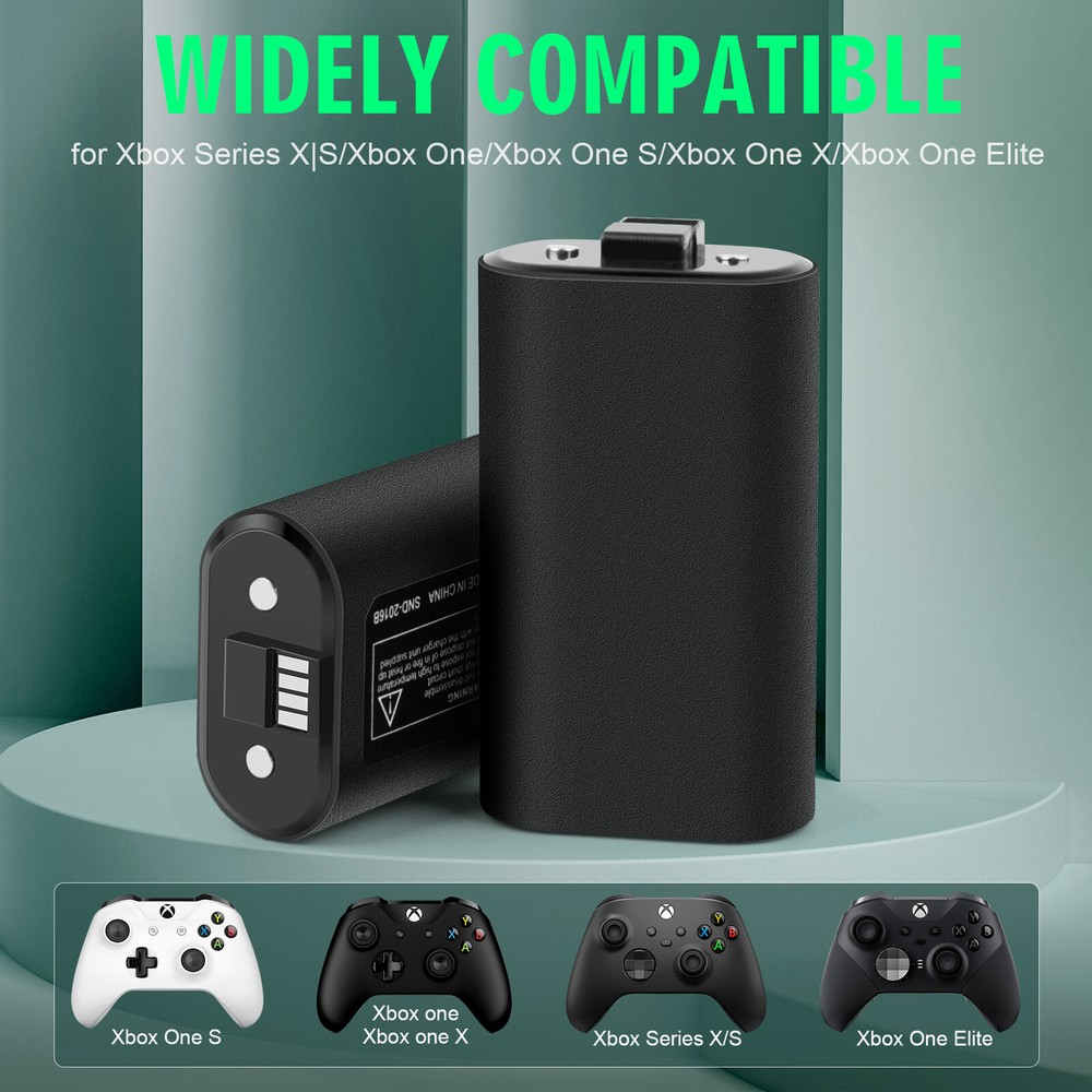 For Xbox One S X/Series X S Controller 2 Rechargeable Battery Pack+USB-C Cable