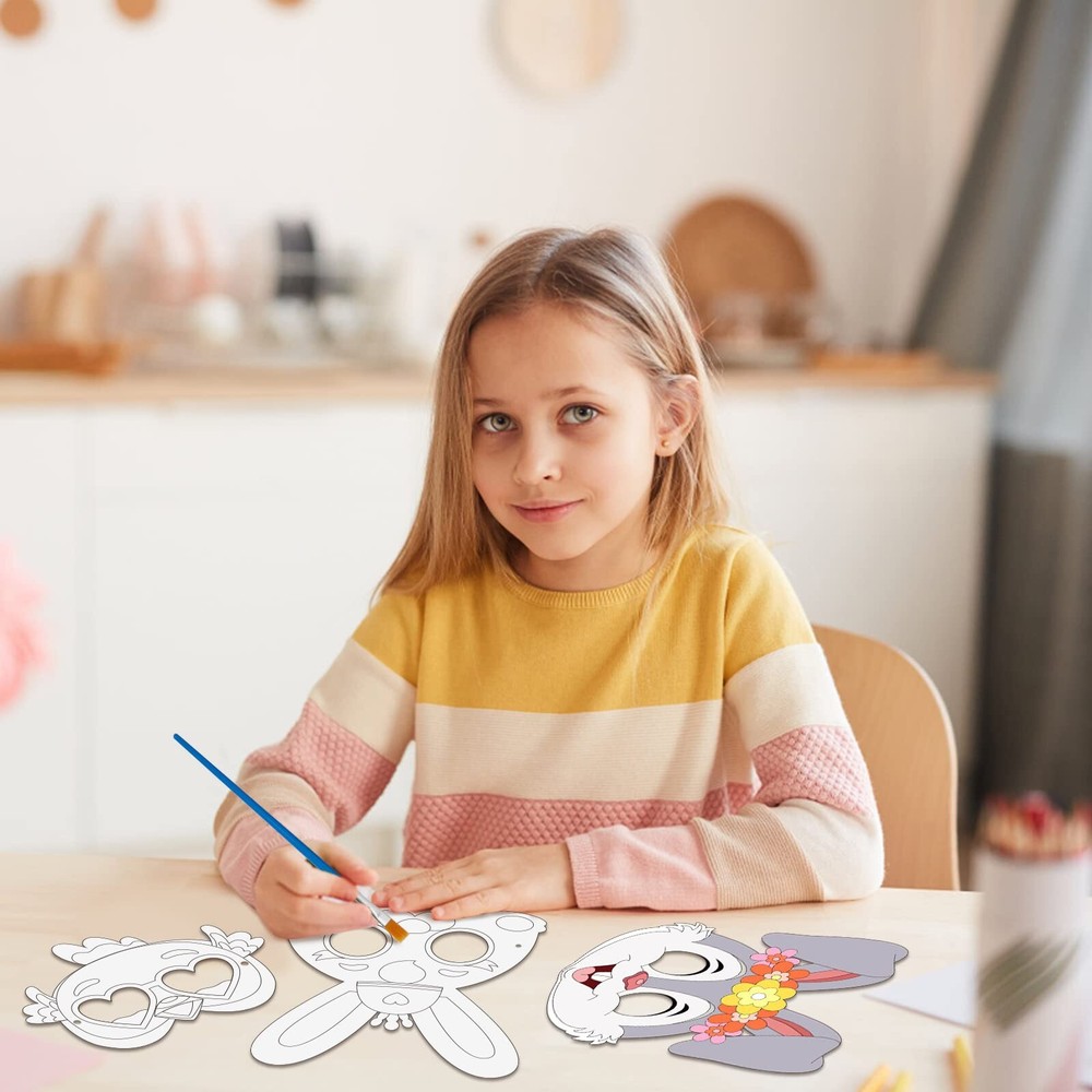 Hop Into Creativity: 24 Pack Easter Bunny Mask Craft Kit! 🐰🎨✨NWT