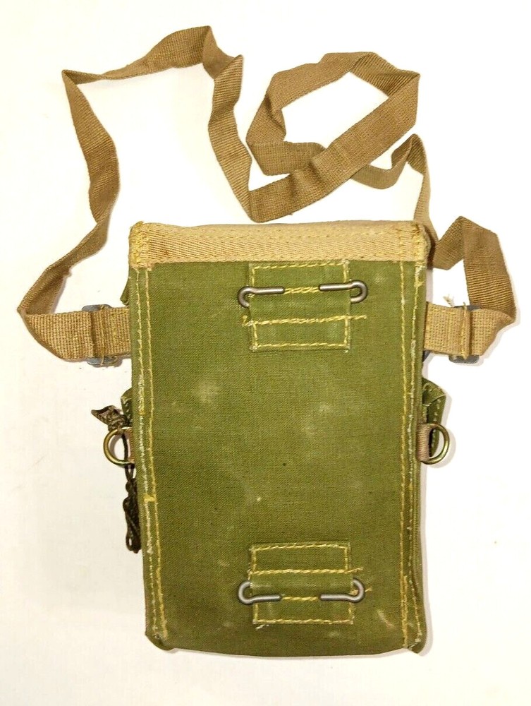 Genuine WWII Dated Webbing Haversack British Engineer Canvas Shoulder Bag