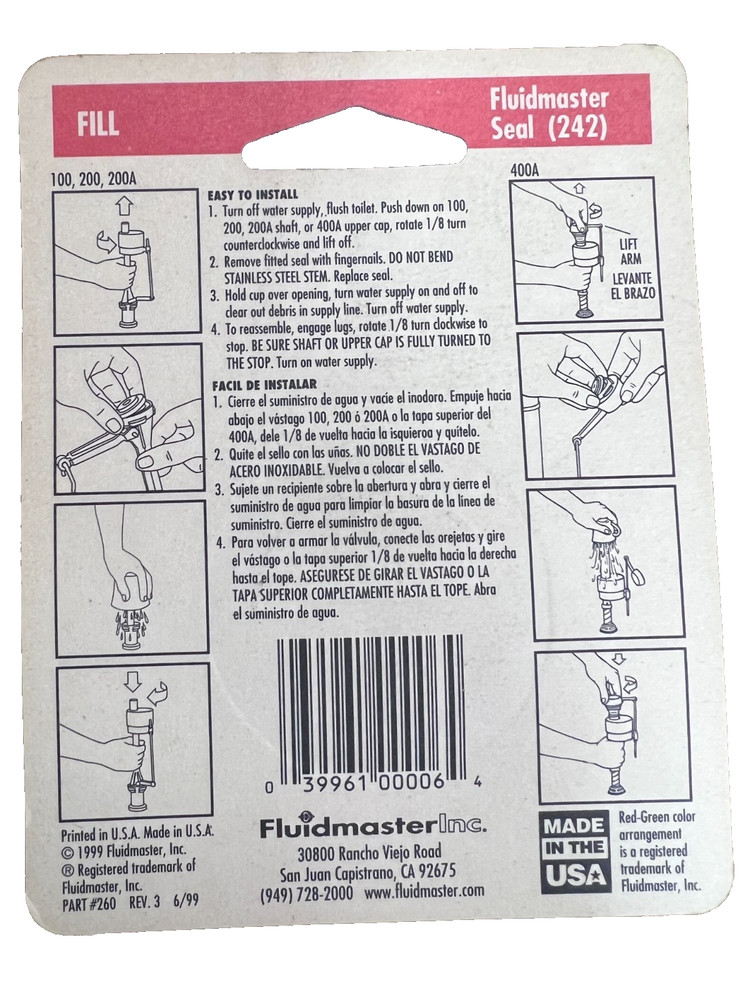 Fluidmaster 242 Replacement Seal- OEM# 221-598