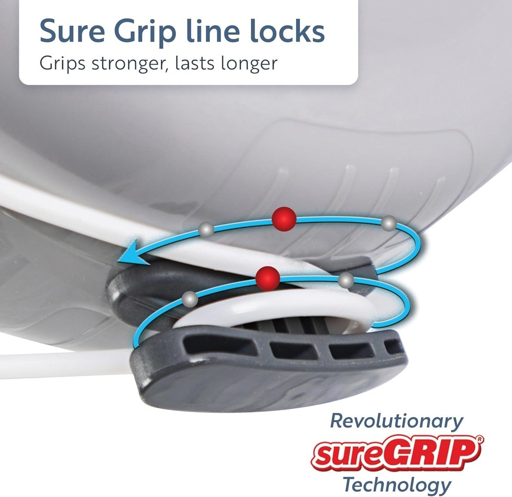 Space-Saving 49ft Retractable Clothesline - Heavy-Duty & Weatherproof Design