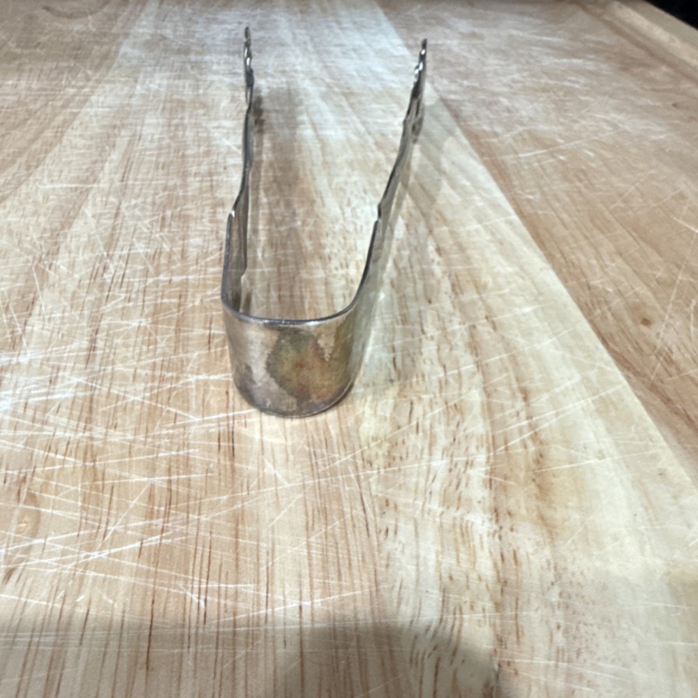 Silver Plated Decorative Shell Design Tongs Collectible Ornate