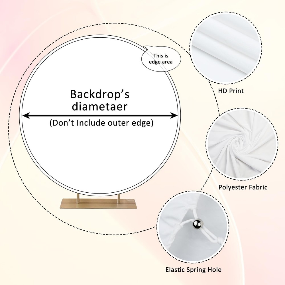 Diameter 6.5ft Universe Planet Moon Surface Round Backdrop Cover Solar System...