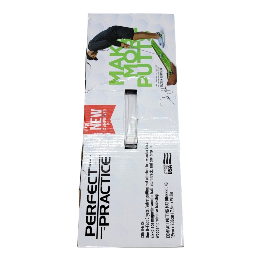 NIB Perfect Practice Compact Edition Putting Mat 8ft Golf Training Aid Johnson