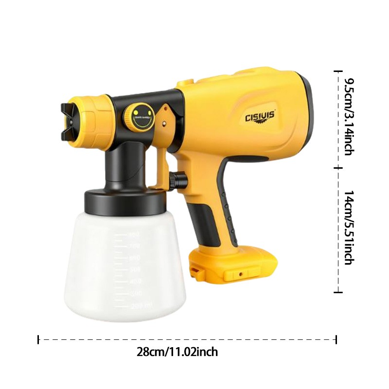 Cordless Paint Sprayer For DEWALT 20V Battery High Pressure Spray Paint Gun