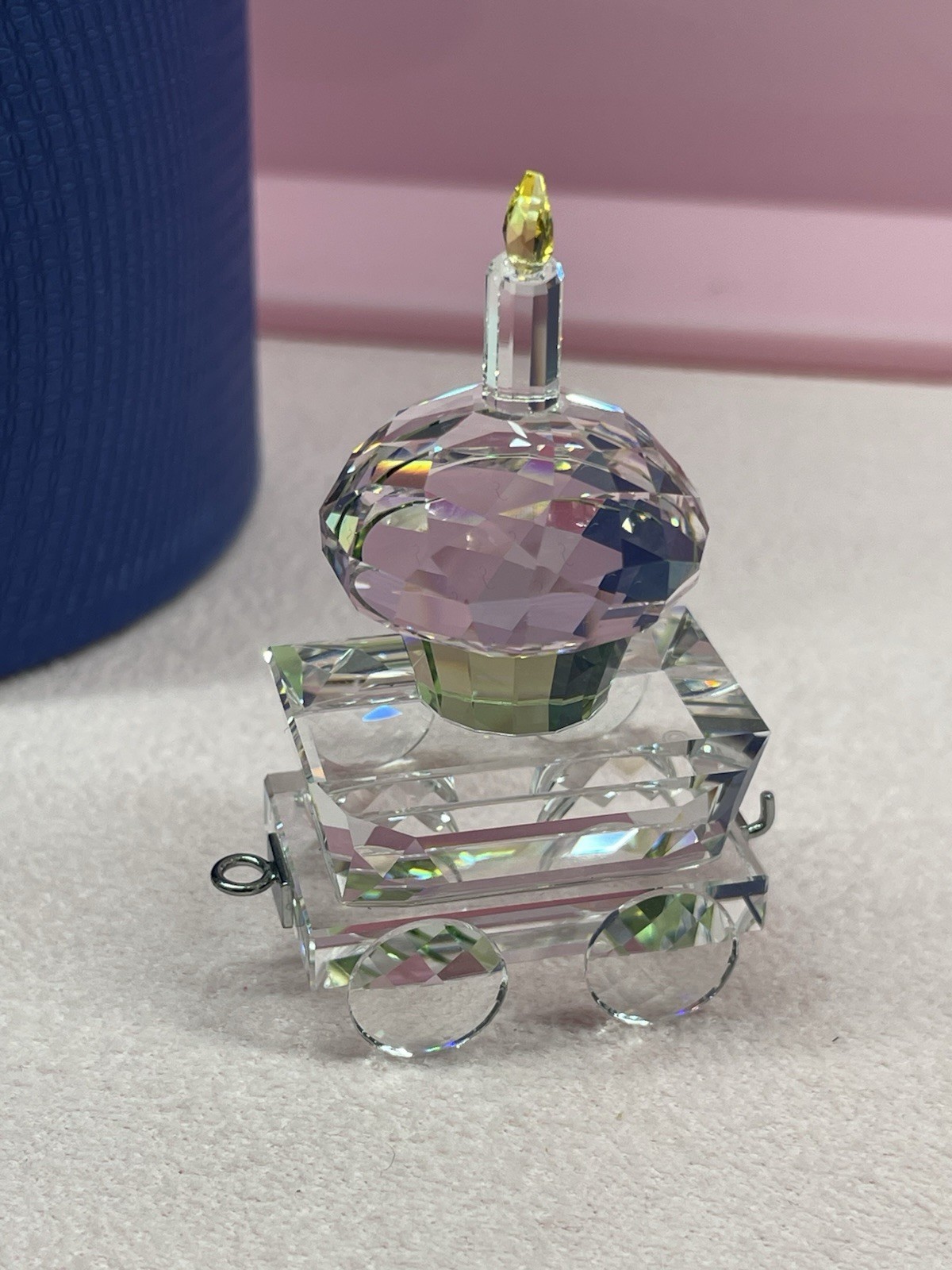 MIB Swarovski Crystal Figurine Cupcake Wagon Birthday First Steps Train 5377674