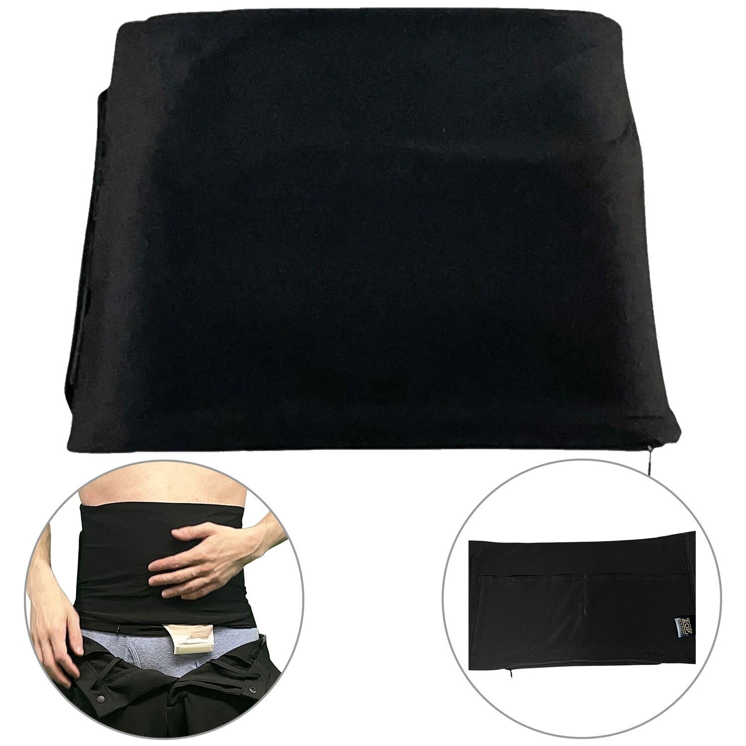 Elite Ostomy Support Wrap With Pockets & Invisible Zipper