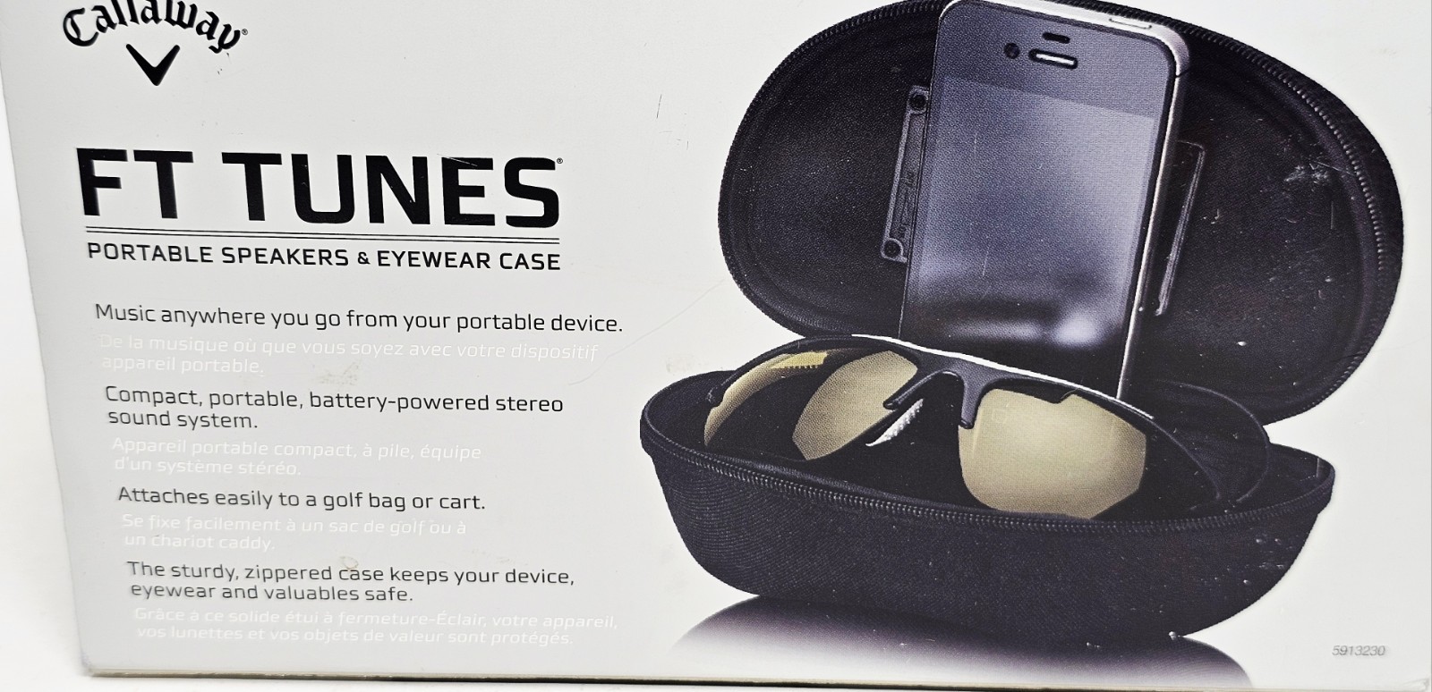 CALLAWAY FT Tunes Sunglasses Case Only w/Built-In Portable Music Speaker New