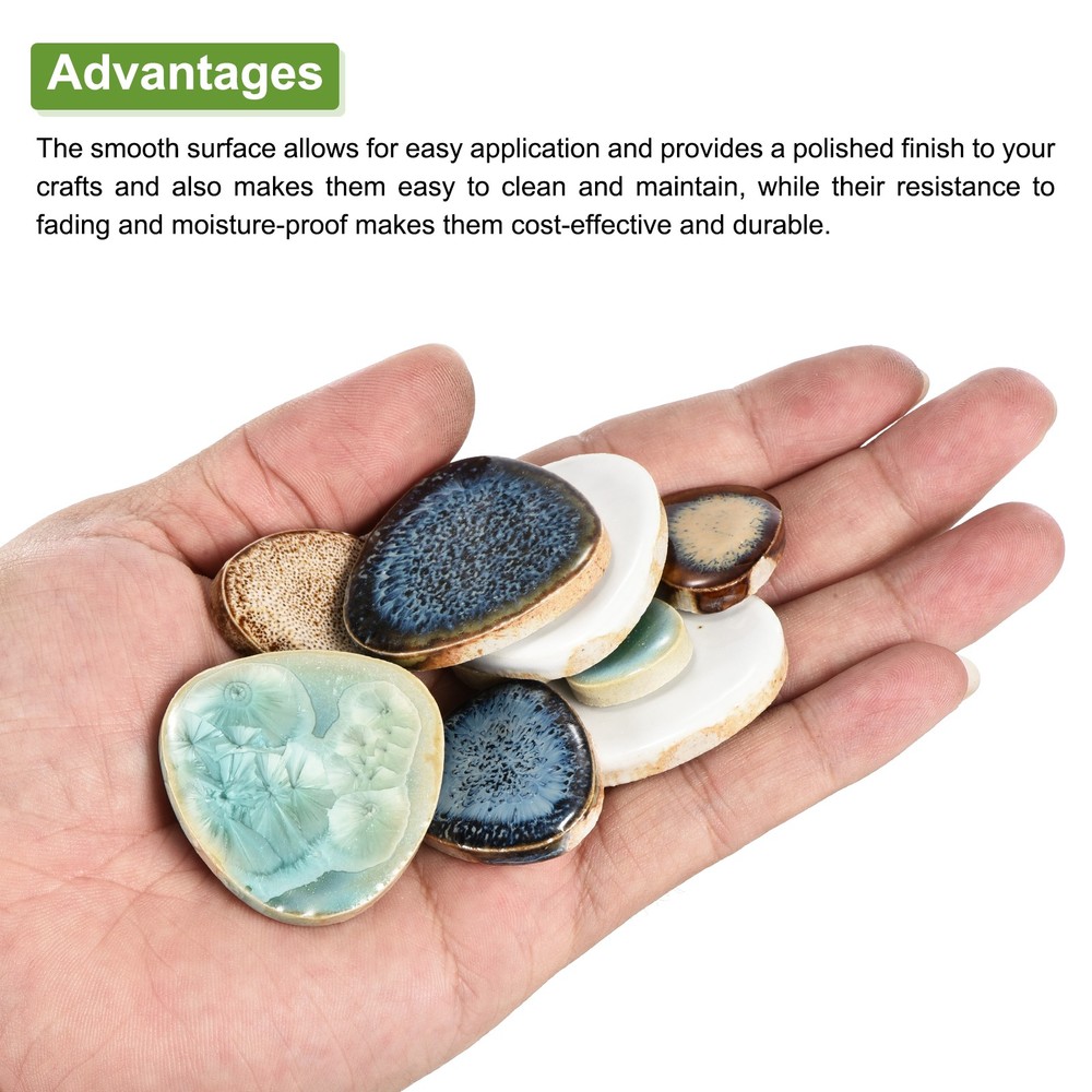 100g Ceramic Mosaic Tiles Pebble Multicolor Ceramic Tiles