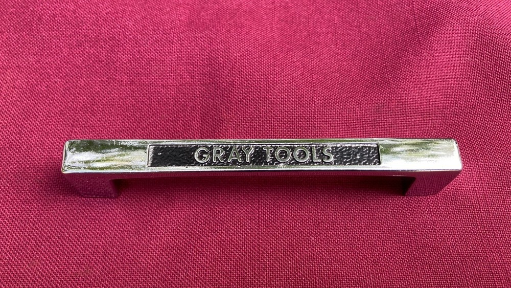 Vintage Gray Tools Tool Box Tool Chest Drawer Handle Pull Hardware Shop Cabinet