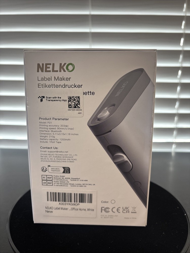 NELKO Label Maker Machine with Tape, P21 Portable Bluetooth Label Printer
