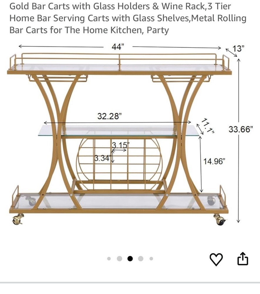 Gold Bar Cart