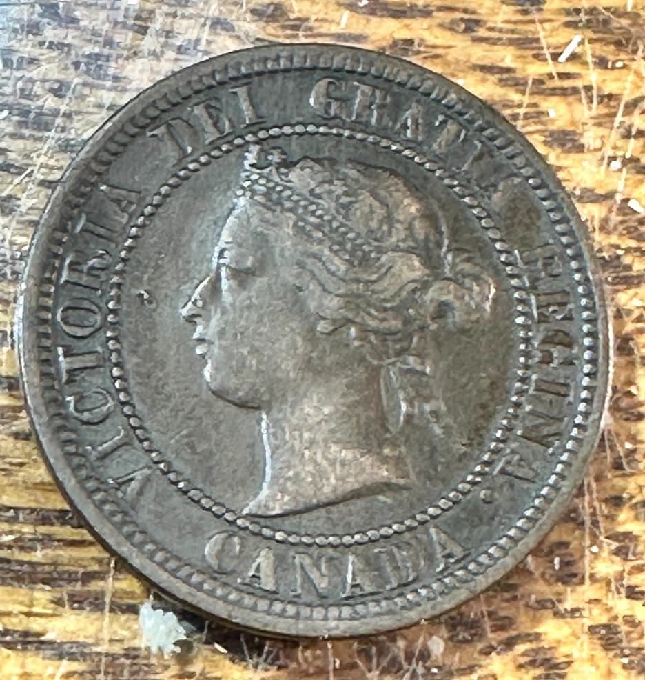1876-H Canada Cent Nice Original XF CHRC