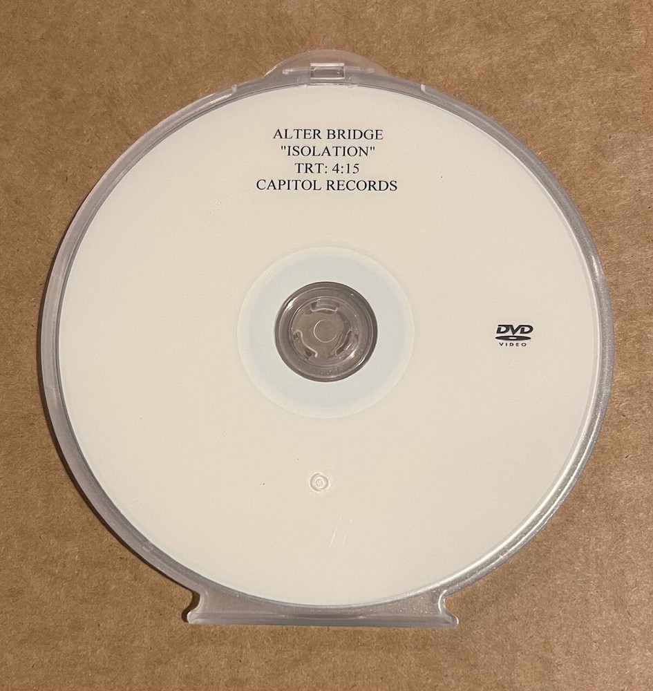 Alter Bridge - Isolation RARE promo test press DVDr single