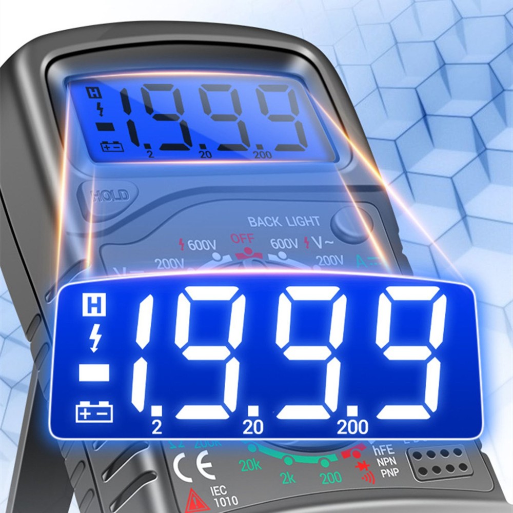 1Pc Digital Multimeter Voltmeter Ammeter Ohmmeter Volt AC DC Diode Tester Meter