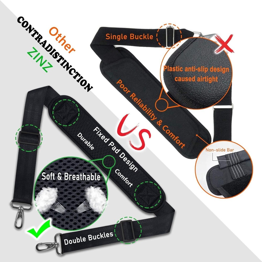 Bag Shoulder Strap, Padded Adjustable Shoulder Strap Replacement