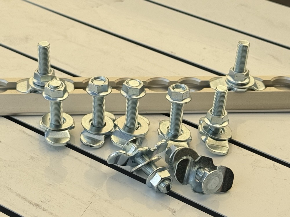 10Pack L-Track Double Lug Threaded Stud Nut Fitting Tie Down,L Track Secure