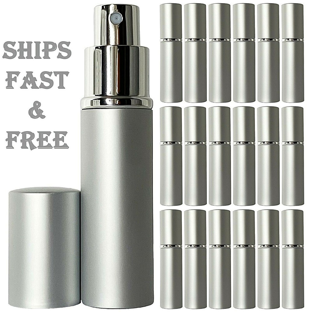 10ml 0.34oz empty perfume glass spray deluxe bottles silver casing