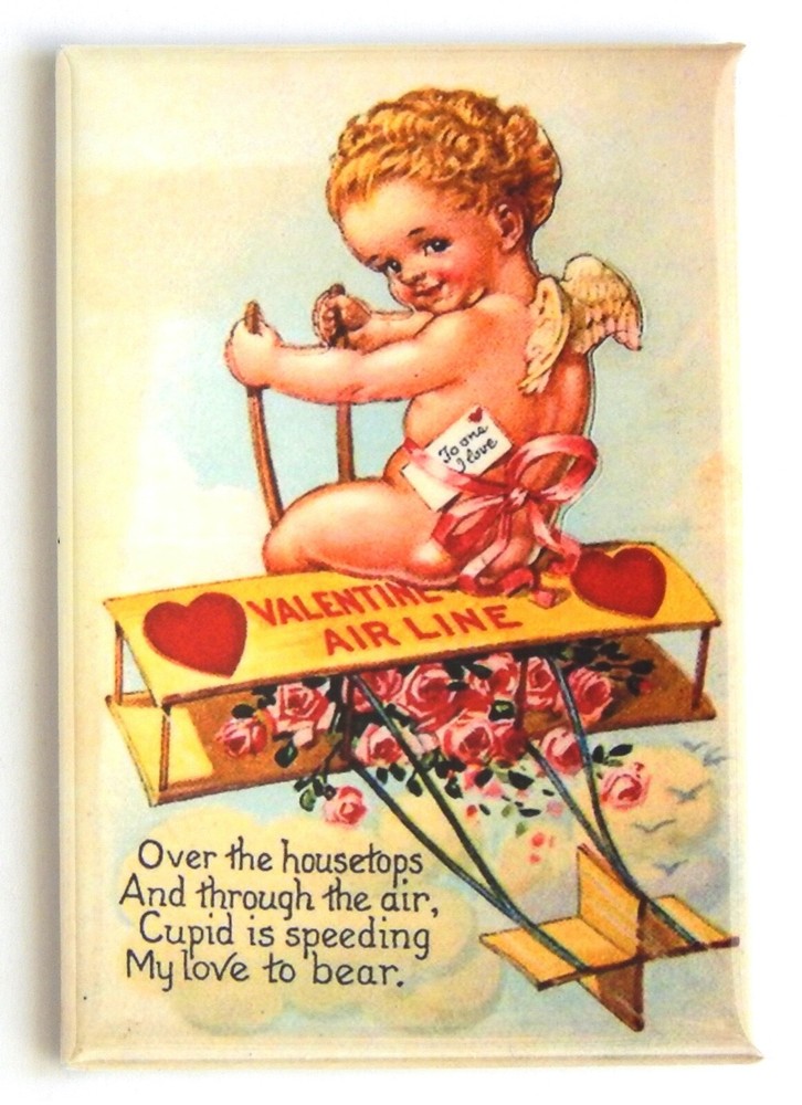 Valentine's Day "Airmail Poem" FRIDGE MAGNET