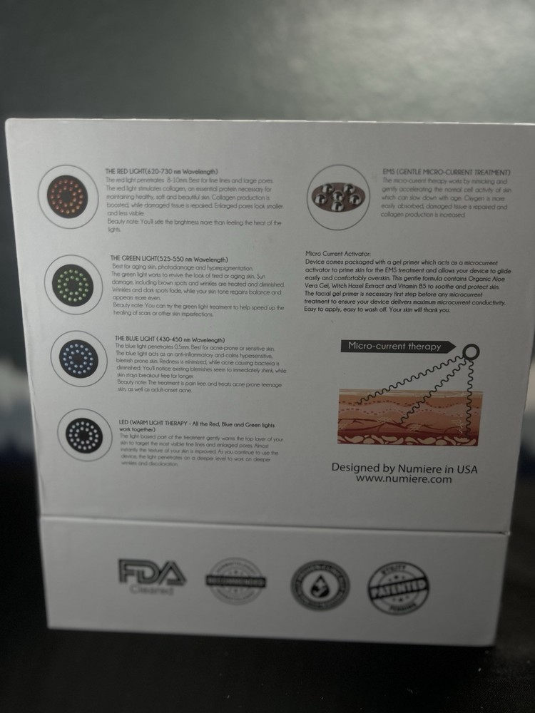 Numiere Plus Microcurrent LED Tightening Sculpting & Wrinkle Reducing Device