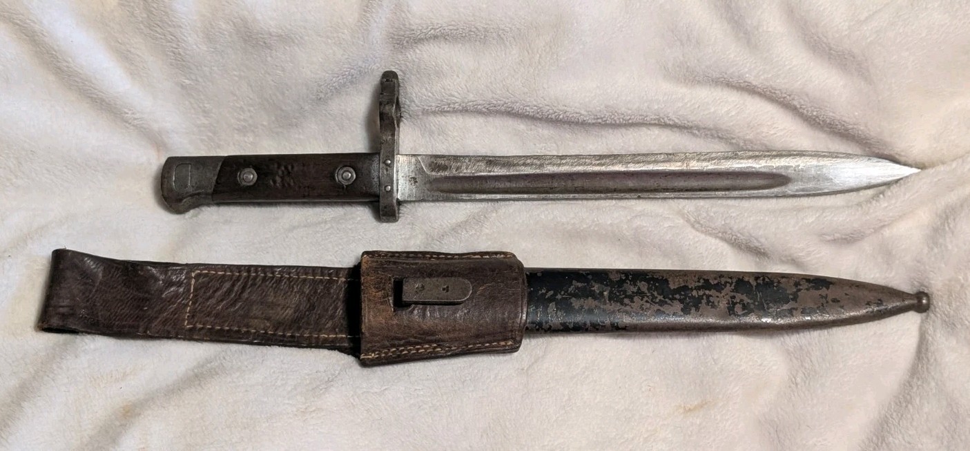 WWI Austrian M1895 Bayonet W/ SCABBARD Steyr Mannlicher M1895 Cavalry Carbine