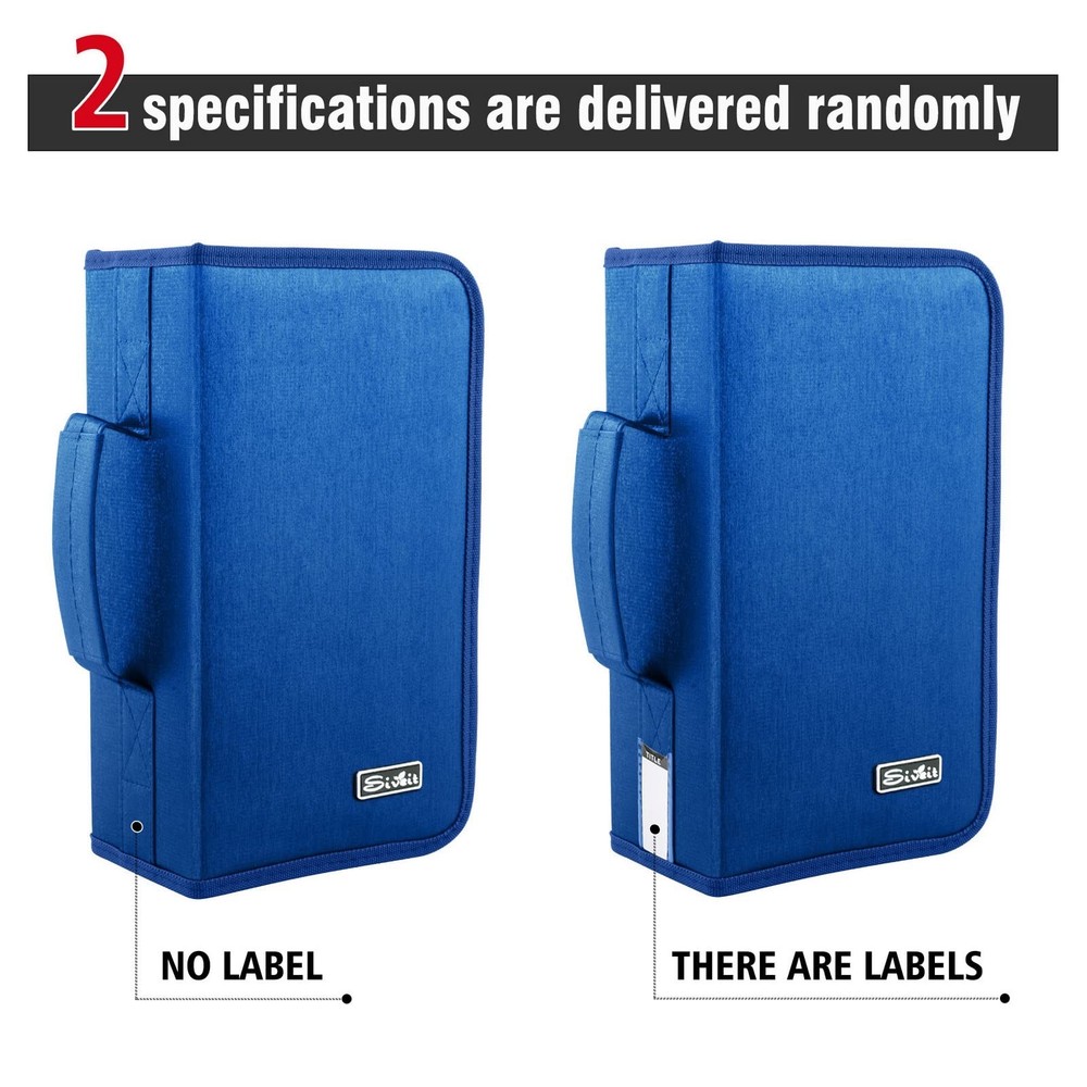 Siveit DVD Case, 128 Capacity CD/DVD Case Wallet Binder Storage Holder