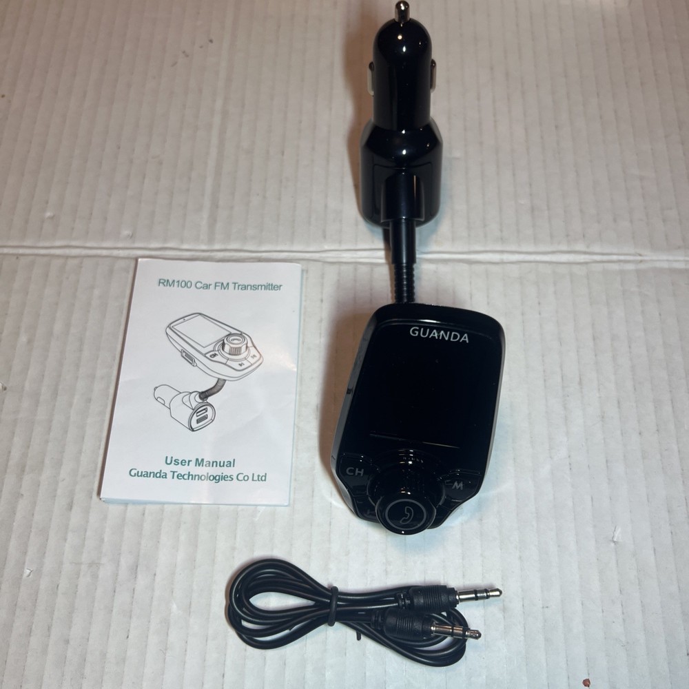 New Bluetooth RM100 Multifunction Wireless Car FM Transmitter Kit- Black