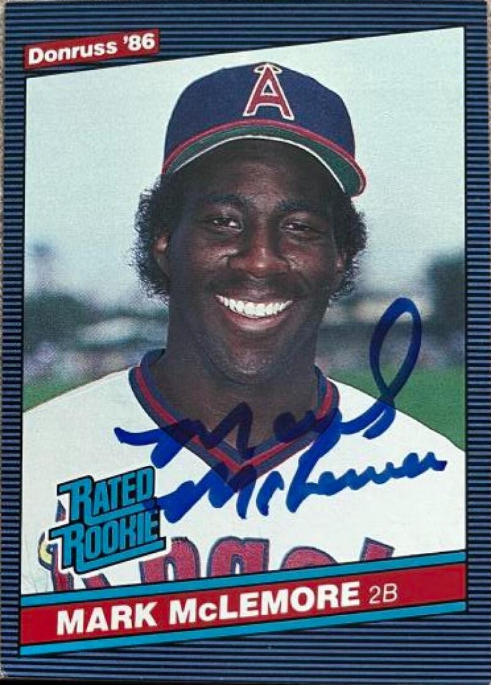 Mark McLemore Autographed 1986 Donruss #35