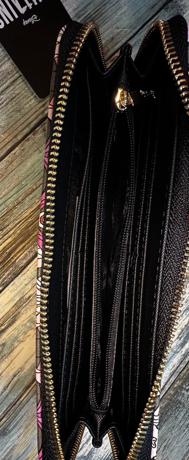 NEW Disney Villains Loungefly Zip Around All Over Print Wallet • Purple