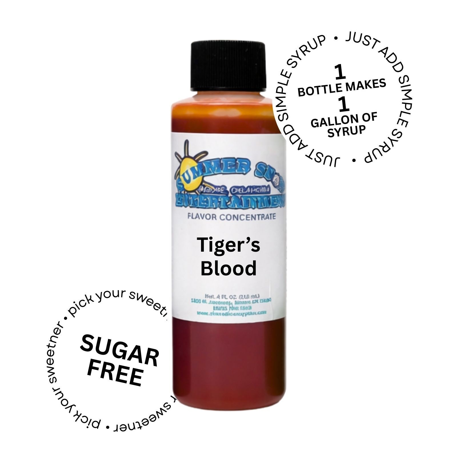 TIGER'S BLOOD MIX SNOW CONE/SHAVED ICE FLAVOR CONCENTRATE MAKES 1 GALLON