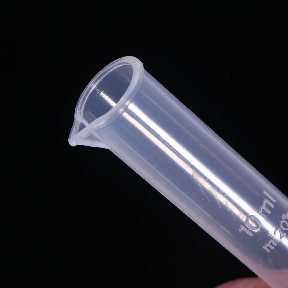 5 Pcs Graduated Measuring Cylinders Plastic Transparent For Laboratory Testing