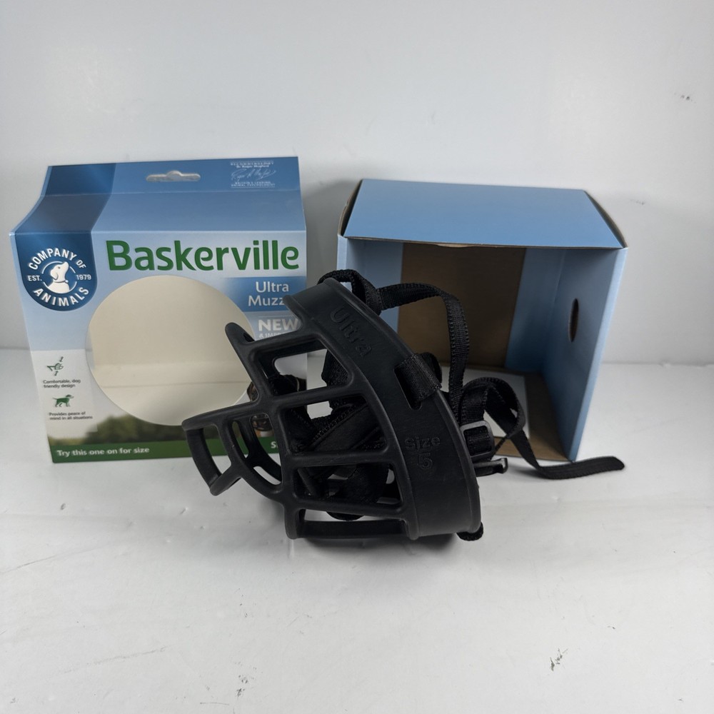 Baskerville Ultra Muzzle Size 5 Black  New ✅