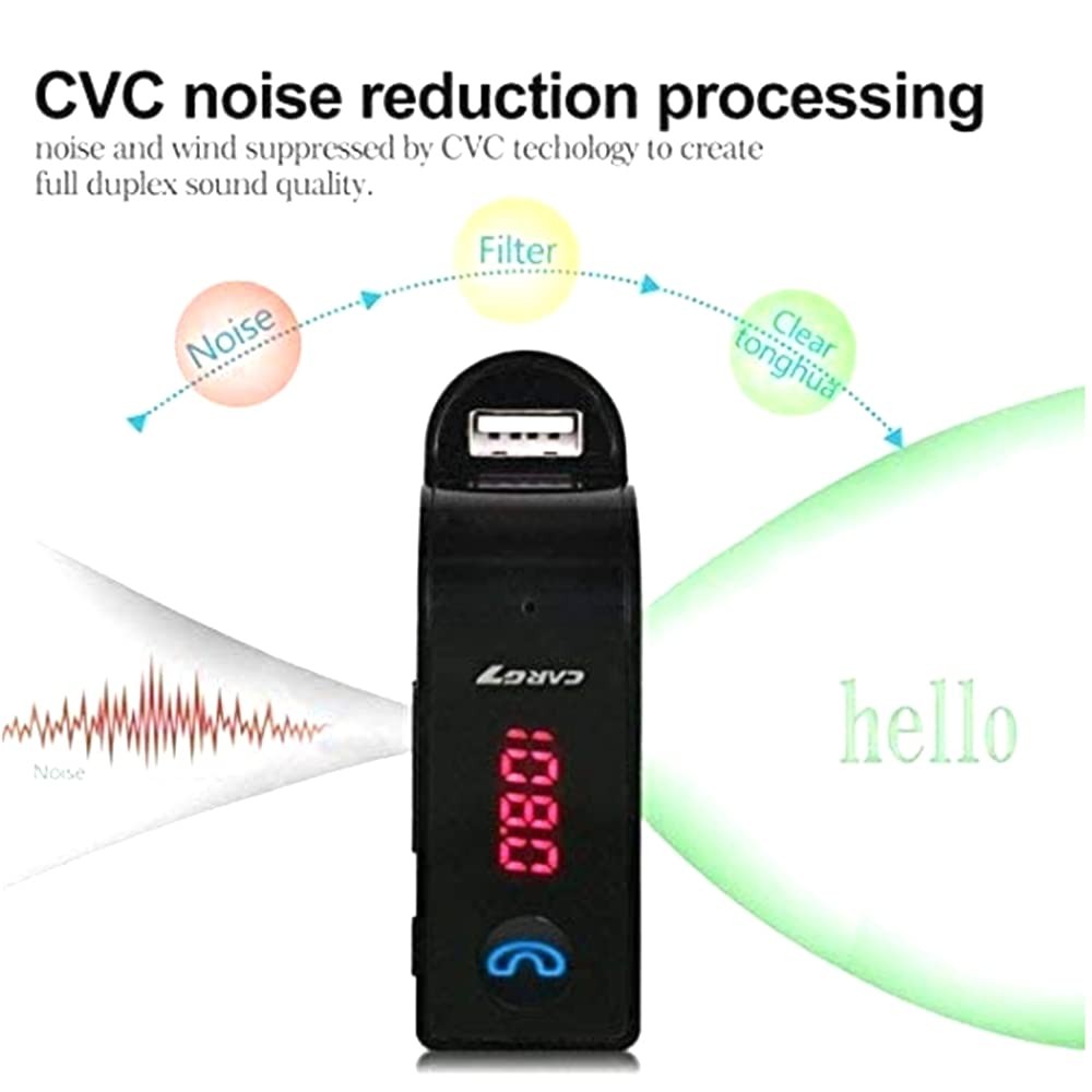 Bluetooth FM Transmitter for car,handsfree Bluetooth Receiver Car Kit with Mi...