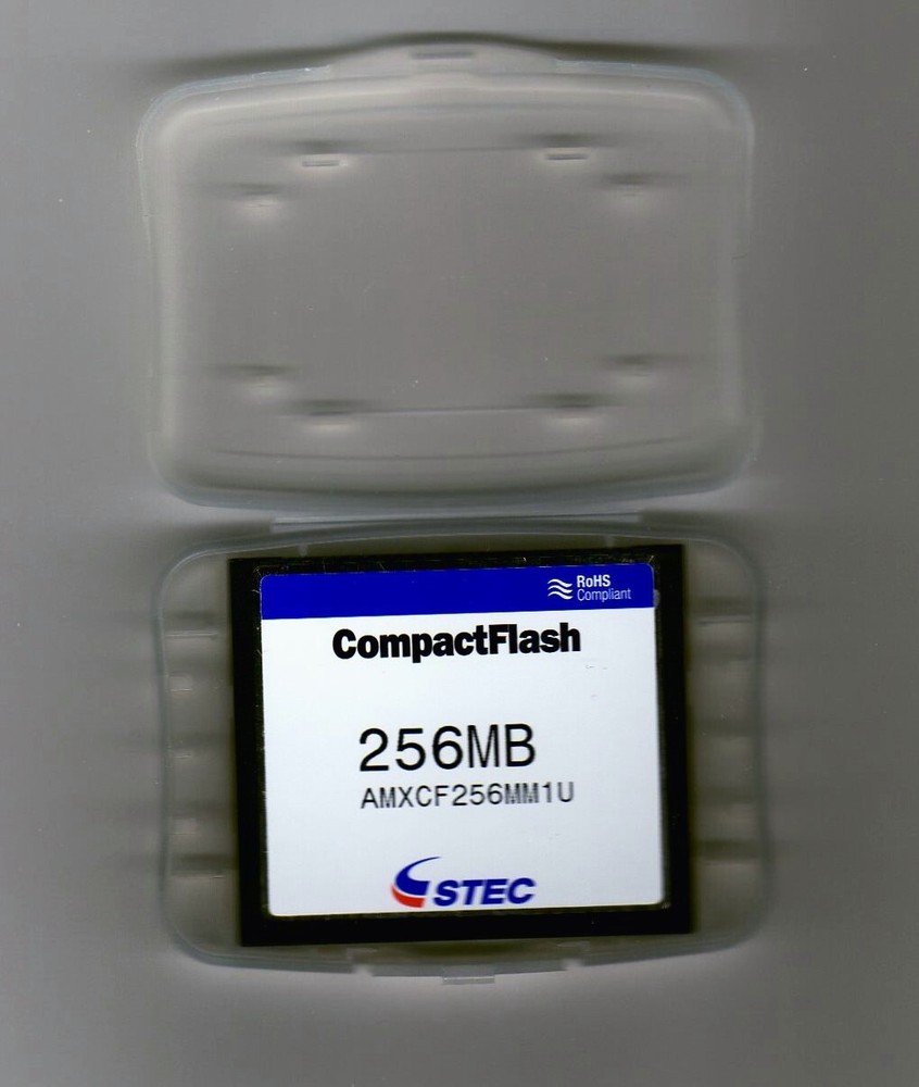 STEC CF 256MB CompactFlash Memory Card with free plastic case