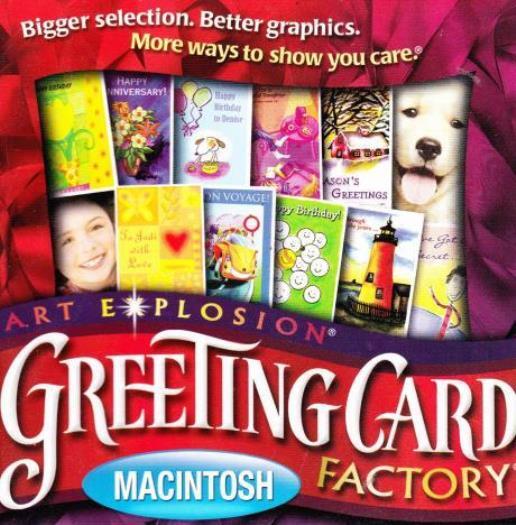 Art Explosion: Greeting Card Factory MAC CD print customized crafts! Macintosh
