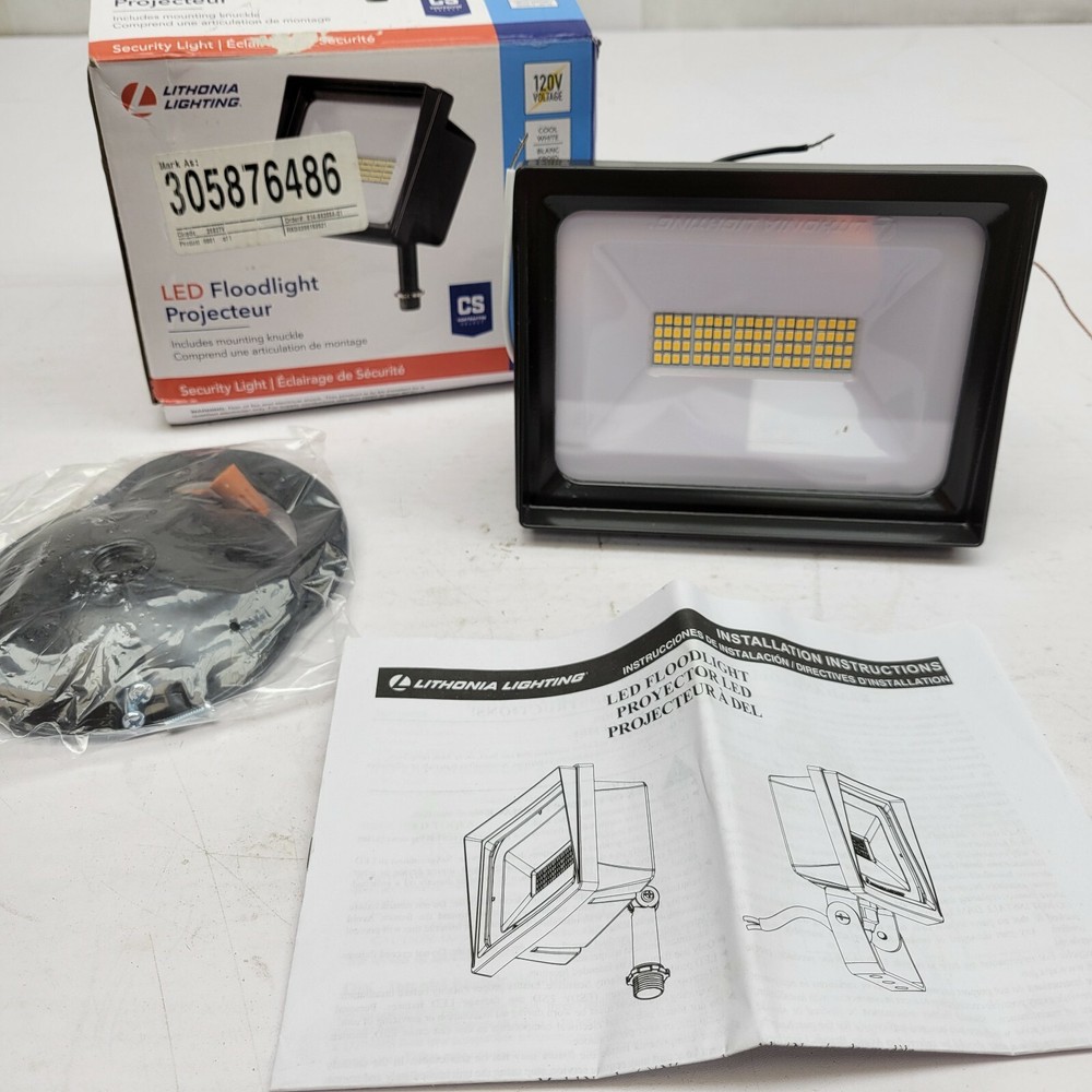 Lithonia Lighting LED Matte Black Switch-Controlled Floodlight Projector   AM2