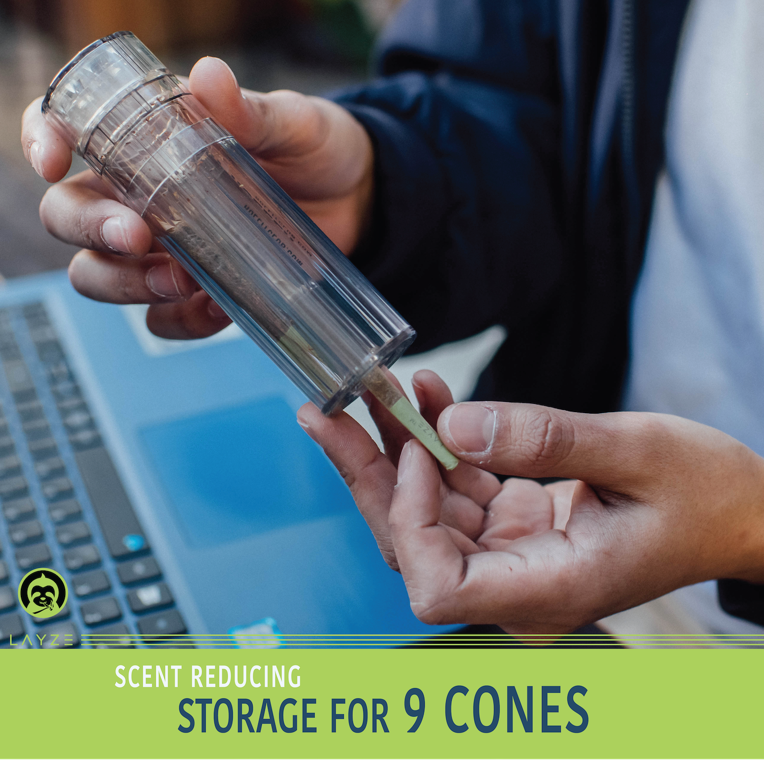 CLEAR HIGHROLLER Herb Grinder & Cone Loader | Portable Pre Roll Cone Filler | RD