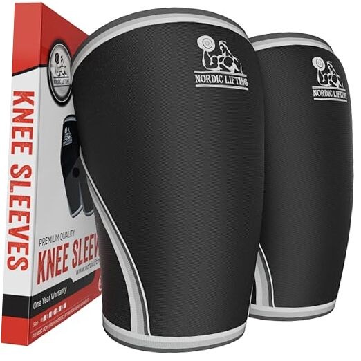 7mm Neoprene Knee Sleeves (1 Pair) Support & Compression for X-Small Black