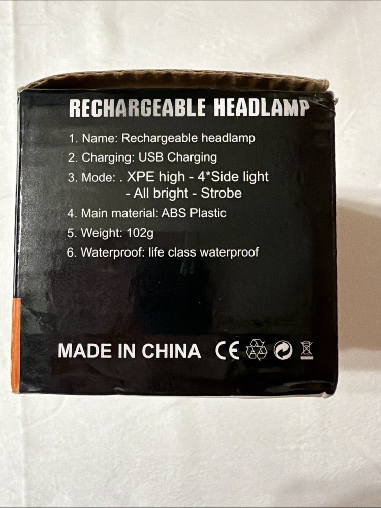 Head Lamp Rechargeable High Power LED Light USB Waterproof